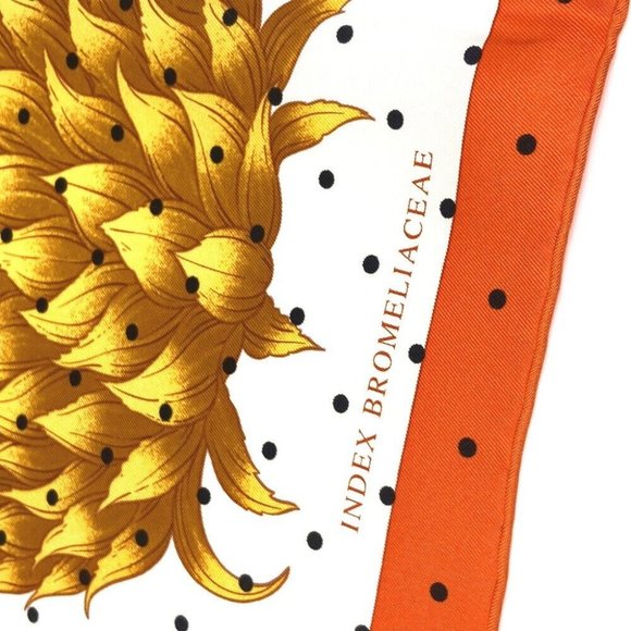 UNUSED HERMES Index Bromeliaceae Bromeliad Catalog Carre 90 Scarf - Picture 3 of 12